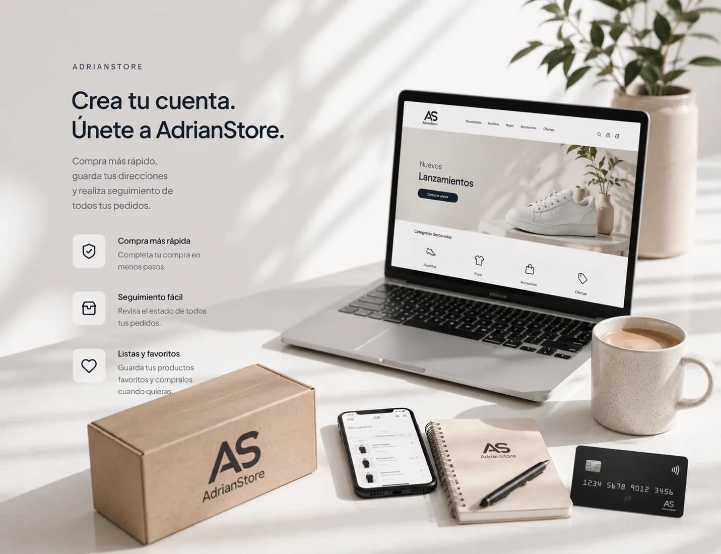 Crear cuenta en AdrianStore
